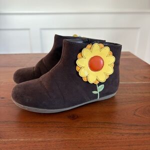 Gymboree Sunflower Smiles Harvest Fall Brown Suede Boots Booties Toddler Size 10